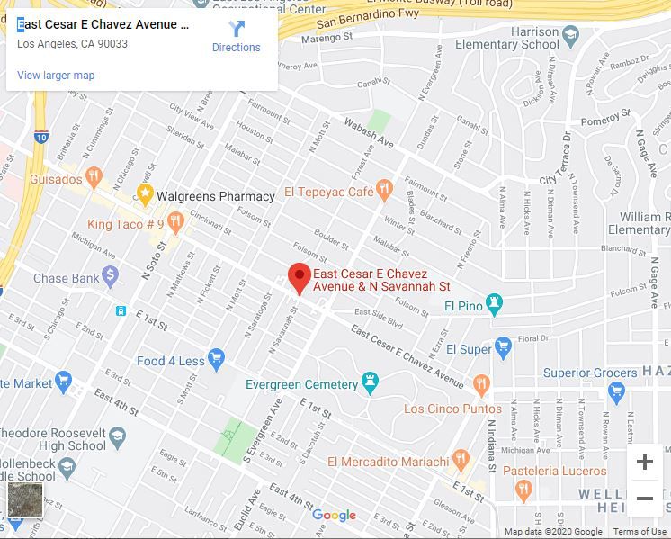 map of cesar chavez and savannah